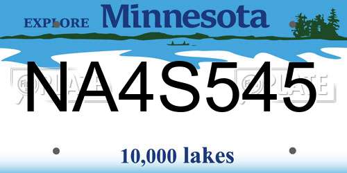 NA4S545 Minnesota License Plate