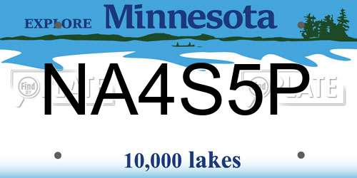 NA4S5P Minnesota License Plate