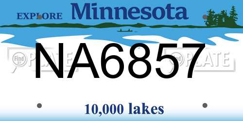 NA6857 Minnesota License Plate