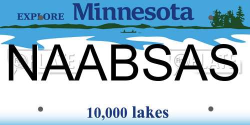NAABSAS Minnesota License Plate