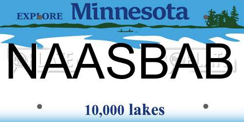 NAASBAB Minnesota License Plate