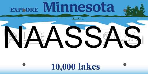 NAASSAS Minnesota License Plate
