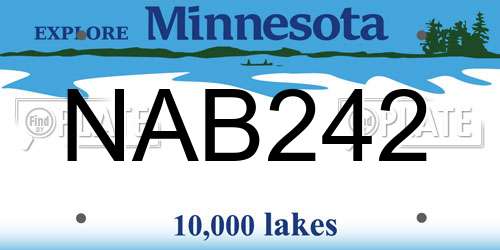 NAB242 Minnesota License Plate