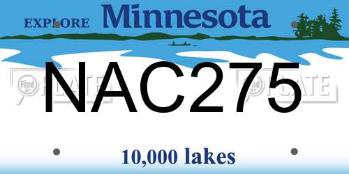 NAC275 Minnesota License Plate