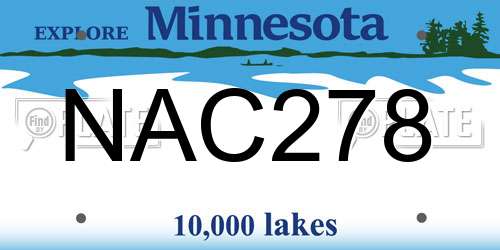 NAC278 Minnesota License Plate