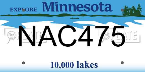 NAC475 Minnesota License Plate