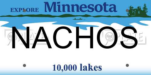 NACHOS Minnesota License Plate