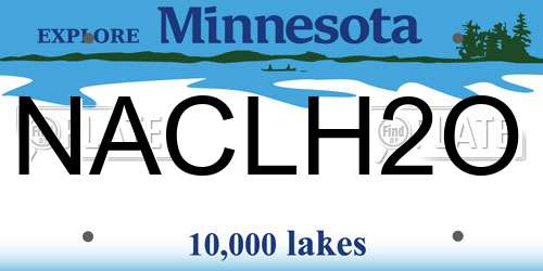 NACLH2O Minnesota License Plate