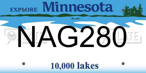 NAG280 Minnesota License Plate