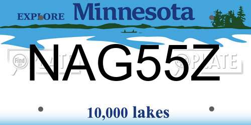 NAG55Z Minnesota License Plate