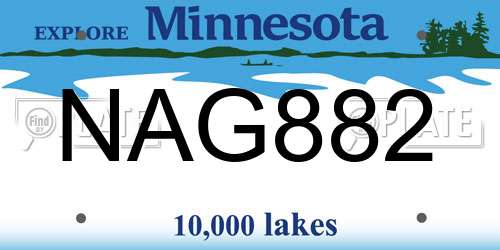 NAG882 Minnesota License Plate