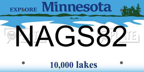 NAGS82 Minnesota License Plate