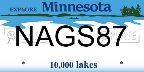 NAGS87 Minnesota License Plate