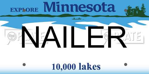 NAILER Minnesota License Plate