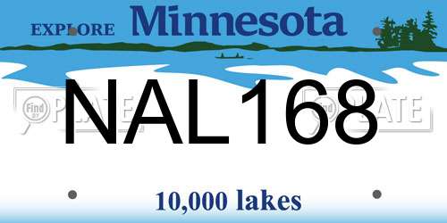 NAL168 Minnesota License Plate