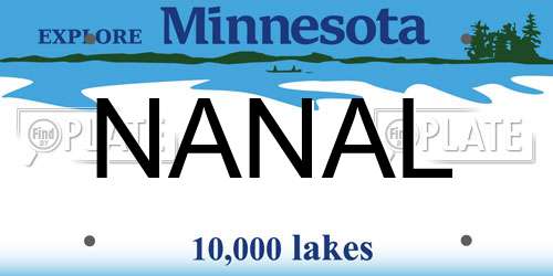 NANAL Minnesota License Plate