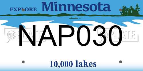 NAP030 Minnesota License Plate