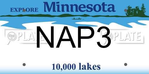 NAP3 Minnesota License Plate