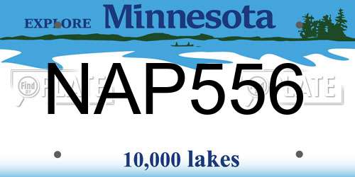 NAP556 Minnesota License Plate
