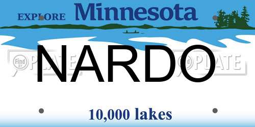 NARDO Minnesota License Plate
