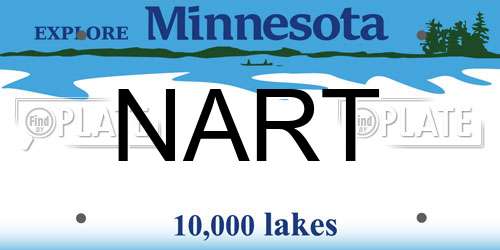 NART Minnesota License Plate