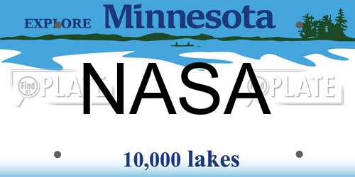 NASA Minnesota License Plate