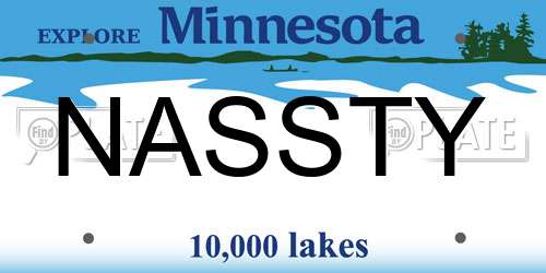 NASSTY Minnesota License Plate
