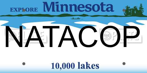 NATACOP Minnesota License Plate