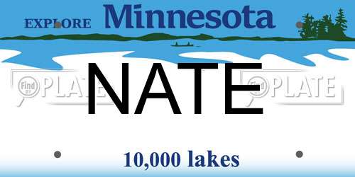 NATE Minnesota License Plate