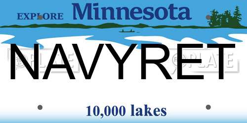 NAVYRET Minnesota License Plate