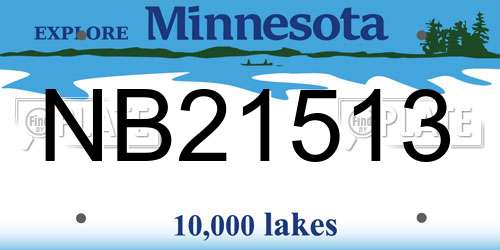 NB21513 Minnesota License Plate