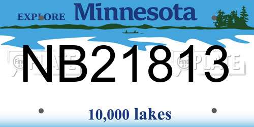 NB21813 Minnesota License Plate