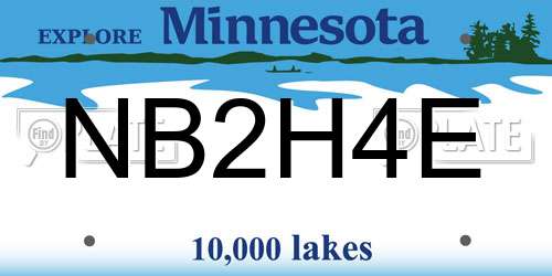 NB2H4E Minnesota License Plate