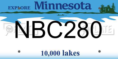 NBC280 Minnesota License Plate