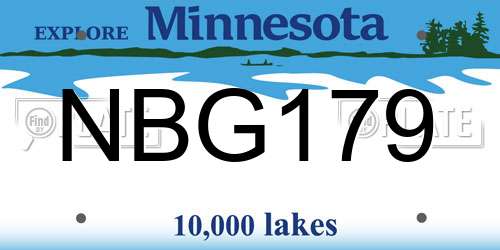 NBG179 Minnesota License Plate