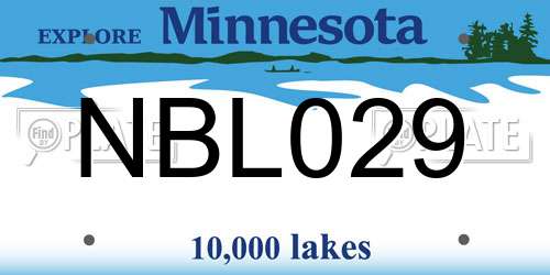 NBL029 Minnesota License Plate