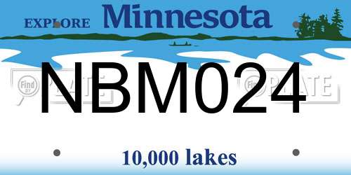 NBM024 Minnesota License Plate