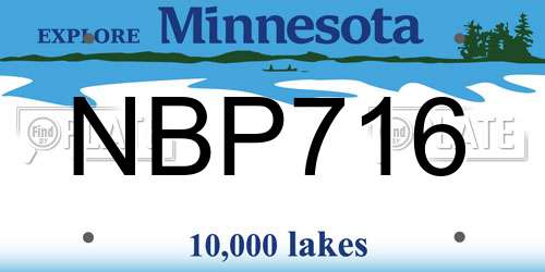 NBP716 Minnesota License Plate