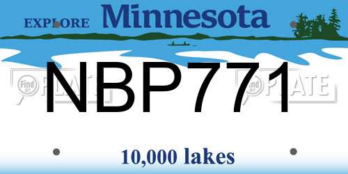 NBP771 Minnesota License Plate