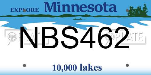 NBS462 Minnesota License Plate