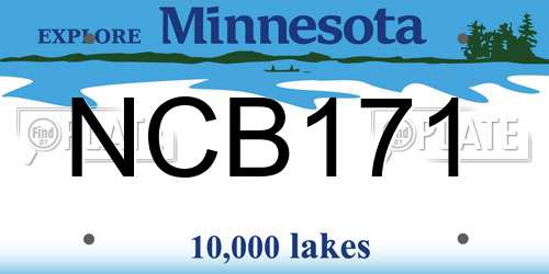 NCB171 Minnesota License Plate