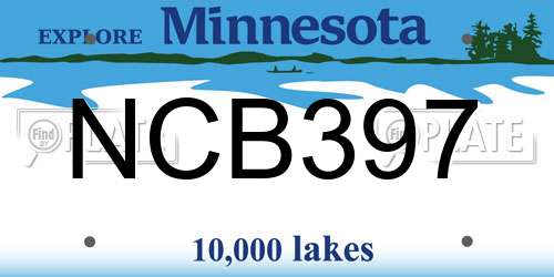 NCB397 Minnesota License Plate
