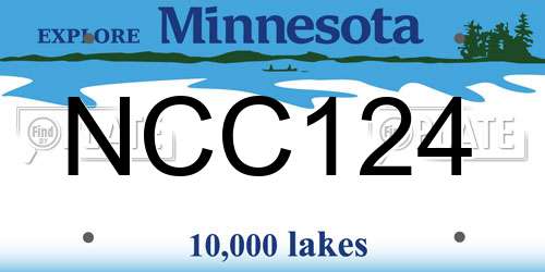 NCC124 Minnesota License Plate
