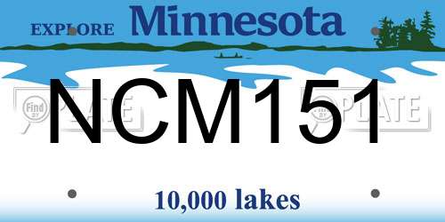 NCM151 Minnesota License Plate
