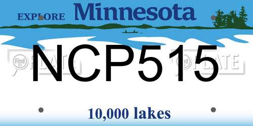NCP515 Minnesota License Plate