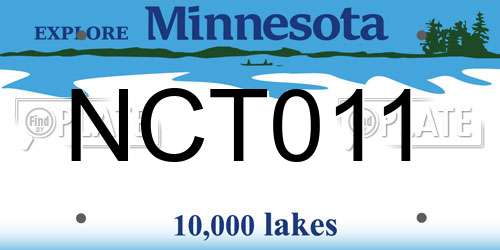 NCT011 Minnesota License Plate
