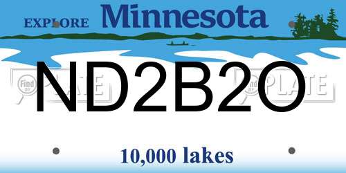 ND2B2O Minnesota License Plate