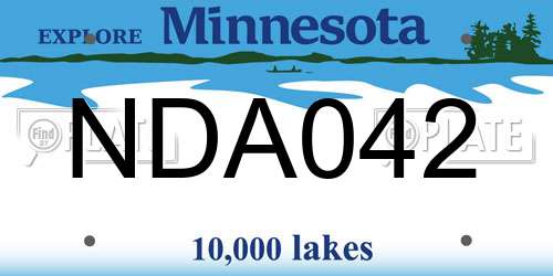 NDA042 Minnesota License Plate