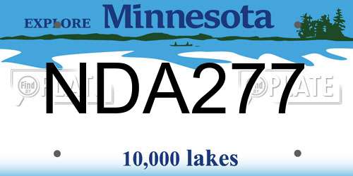NDA277 Minnesota License Plate