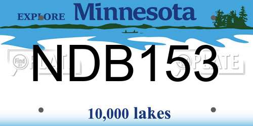 NDB153 Minnesota License Plate